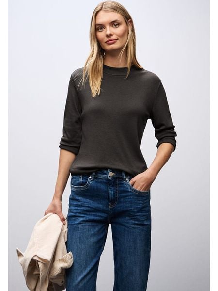 Street One Koszulka w kolorze brązowym rozmiar: 34. Brązowe bluzki damskie Street One, bez wzorów, bez kołnierzyka. Za 69.75 zł.