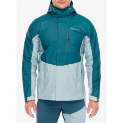Kurtka przeciwdeszczowa męska Columbia Pouring Adventure III Jacket. Niebieskie kurtki męskie Columbia, m, bez wzorów, sportowe, bez kaptura. Za 406.99 zł.