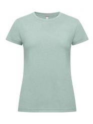 Clique New Classic-T Women – T‑shirt z ringspun bawełny, nowoczesny krój. Zielone t-shirty damskie CLIQUE, xs, bez wzorów, z bawełny, bez kołnierzyka. Za 102.61 zł.