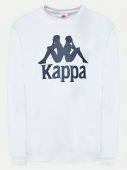 Kappa Bluza 703797 Biały Regular Fit. Białe bluzy bez kaptura męskie Kappa, m, z bawełny. Za 109.99 zł.
