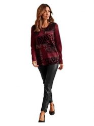 WITT WEIDEN Sweter w kolorze bordowym rozmiar: 46. Czerwone swetry klasyczne damskie WITT WEIDEN, bez kołnierzyka. Za 95.69 zł.