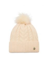 Guess Czapka AW9034 POL01 Beżowy. Brązowe czapki zimowe damskie Guess, z materiału. Za 129.99 zł.