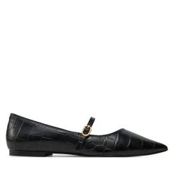 Baleriny TWINSET. Czarne baleriny damskie Twinset, bez wzorów, bez obcasa. Za 469.99 zł.