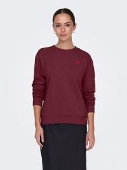 JDY Bluza w kolorze bordowym rozmiar: XL. Różowe bluzy bez kaptura damskie JDY, xl, z bawełny. Za 96.83 zł.