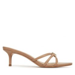 Klapki TWINSET. Brązowe klapki damskie Twinset, bez wzorów, bez obcasa. Za 859.99 zł.
