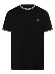 Fred Perry T-shirt Mężczyźni Bawełna czarny, S. Czarne t-shirty męskie Fred Perry, m, bez wzorów, z bawełny, bez kołnierzyka. Za 299.95 zł.