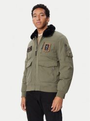 Aeronautica Militare Kurtka przejściowa 262AB3108UCT03151 Khaki Regular Fit. Brązowe kurtki męskie AERONAUTICA MILITARE, m, bez wzorów, z syntetyku, bez kaptura. Za 1,669.00 zł.