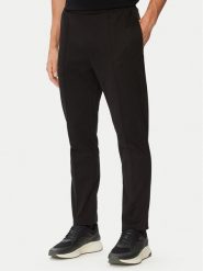 BOSS Spodnie dresowe Network Tapered 50563983 Czarny Regular Fit. Czarne spodnie dresowe męskie Boss, bez wzorów, z bawełny. Za 679.99 zł.