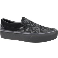 Buty sportowe do chodzenia damskie, Vans 66 Classic Slip-On Platform. Czarne buty sportowe na co dzień damskie Vans, bez wzorów, trekkingowe, Vans Classic. Za 199.99 zł.