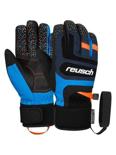 Reusch Rękawiczki funkcyjne "Chris" w kolorze niebiesko-czarnym rozmiar: 5,5. Czarne rękawiczki dziecięce REUSCH, bez ramiączek. Za 161.34 zł.