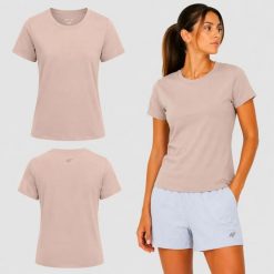 T-SHIRT DAMSKI 4F KOSZULKA SPORTOWA Z MODALEM F2773 SS26. Brązowe bluzki sportowe damskie 4f, l, bez wzorów, z materiału, bez ramiączek. Za 61.04 zł.