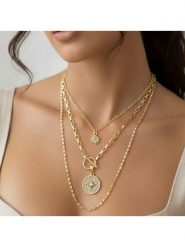 Atelier MIU Pozłacany naszyjnik z zawieszką - dł. 50 cm rozmiar: onesize. Żółte naszyjniki damskie atelier MIU, pozłacane. Za 52.99 zł.