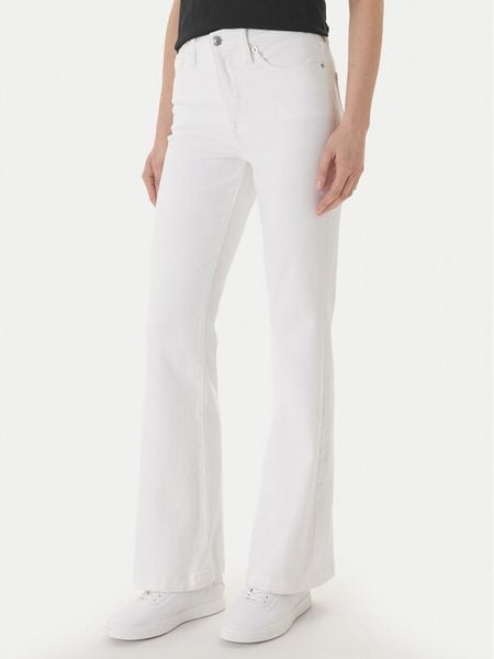 DKNY Jeansy DJ4M4005 Biały Flare Fit. Białe jeansy damskie DKNY. Za 439.99 zł.