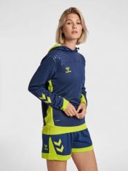 Damska bluza z kapturem Hummel hmlLEAD poly. Niebieskie bluzy sportowe damskie HUMMEL, s, bez wzorów, z polaru, bez ramiączek, z kapturem. Za 173.15 zł.
