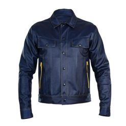 Kurtka PROS Denim Alex 02 Dark Denim. Niebieskie kurtki męskie Pros, xs, bez wzorów, z denimu, bez kaptura. Za 799.90 zł.