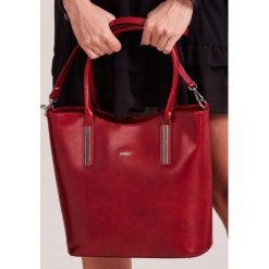 Włoska skórzana torebka shopper bag wiśniowa Rovicky TWR-50 - wiśniowy. Czerwone shopper bag damskie ROVICKY, bez wzorów, ze skóry, na ramię, bez dodatków. Za 299.99 zł.
