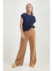 Josephine & Co Spodnie "Jelmer" w kolorze jasnobrązowym rozmiar: 36. Brązowe spodnie materiałowe damskie Josephine & Co, bez wzorów, z materiału, z podwyższonym stanem. Za 240.43 zł.