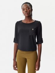 Rinascimento Bluzka CFC0122605003 Czarny Regular Fit. Czarne bluzki damskie RINASCIMENTO, xl, bez wzorów, z syntetyku, bez ramiączek. Za 219.99 zł.