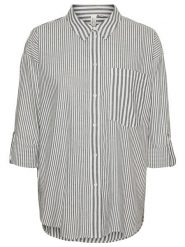 Vero Moda Bluzka w kolorze biało-szarym rozmiar: M. Białe bluzki damskie Vero Moda, m, bez wzorów, z bawełny, bez kołnierzyka, bez ramiączek. Za 70.08 zł.