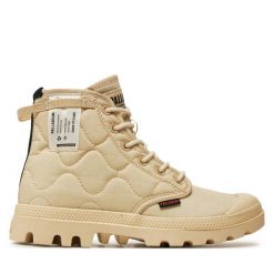 Trapery Palladium. Brązowe trapery damskie Palladium, bez obcasa. Za 349.99 zł.