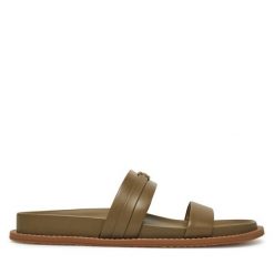 Klapki MICHAEL Michael Kors. Zielone klapki damskie MICHAEL Michael Kors, bez wzorów, bez obcasa. Za 489.99 zł.