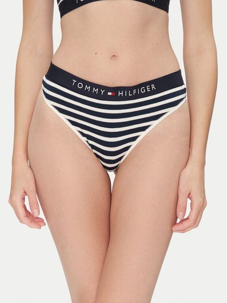 Tommy Hilfiger Stringi UW0UW04796 Granatowy. Niebieskie stringi damskie Tommy Hilfiger, m, bez wzorów, z bawełny. Za 59.99 zł.