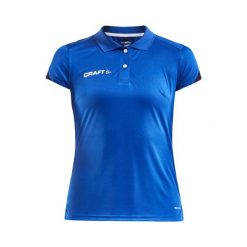Damska koszulka polo Craft pro control impact. Niebieskie topy sportowe damskie Craft, l, bez wzorów, z materiału, bez ramiączek. Za 164.80 zł.