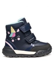 Geox Śniegowce B Trekkyup B Ab B566MD 054FU C4002 S Granatowy. Niebieskie kozaki dziewczęce Geox, bez wzorów, ze skóry, bez obcasa. Za 249.99 zł.