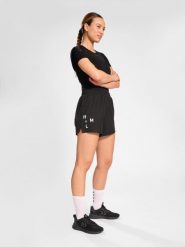 Szorty damskie Hummel Active Court Wov. Czarne spodenki sportowe damskie HUMMEL, s, z elastanu, na fitness i siłownię. Za 246.00 zł.