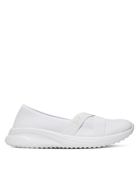 Puma Półbuty Adelina 2.0 400236 09 Biały. Białe półbuty damskie Puma, bez wzorów, z materiału, bez obcasa, na płaskiej podeszwie. Za 249.99 zł.