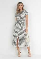 Beżowo-Czarna Koszulowa Sukienka Maxi z Materiałowym Paskiem Rainora. Brązowe sukienki damskie Born2be, na co dzień, m, bez wzorów, z materiału, eleganckie, bez kołnierzyka, bez ramiączek, maxi, kopertowe. W wyprzedaży za 175.99 zł.