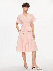 Weekend Max Mara Sukienka koszulowa Giambo 2415221172 Różowy A-Line Fit. Czerwone sukienki damskie Weekend Max Mara, bez wzorów, z bawełny, bez kołnierzyka, bez ramiączek, koszulowe. Za 839.99 zł.