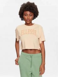 T-SHIRT DAMSKI ELLESSE KOSZULKA CROP. Czerwone bluzki sportowe damskie Ellesse, m, bez wzorów, z bawełny, bez ramiączek. Za 116.99 zł.