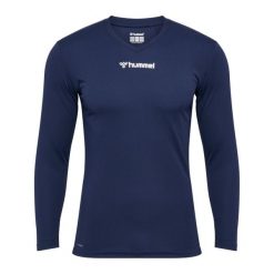 Koszulka z długim rękawem Hummel BL Essential. Niebieskie t-shirty damskie HUMMEL, bez wzorów, bez kołnierzyka. Za 189.00 zł.