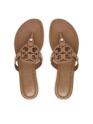 Tory Burch Japonki Miller 151169 Beżowy. Brązowe klapki damskie Tory Burch, bez wzorów, ze skóry, bez obcasa. Za 1,119.00 zł.