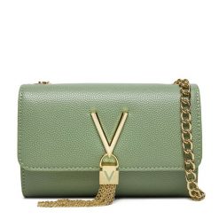 Torebka Valentino. Zielone torebki klasyczne damskie Valentino, bez wzorów, wizytowe, bez kołnierzyka, bez ramiączek. Za 249.99 zł.