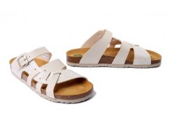DR. BRINKMANN 700712-81 offwhite, klapki damskie. Brązowe klapki damskie Dr. Brinkmann, bez wzorów, bez obcasa. Za 239.90 zł.