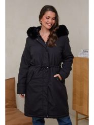 Curvy Lady Parka w kolorze czarnym rozmiar: 44/46. Czarne parki damskie Curvy Lady, bez wzorów. Za 259.13 zł.