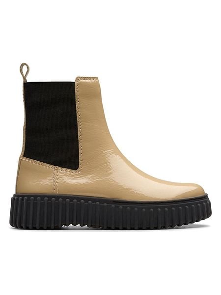 Clarks Skórzane sztyblety "Torhill Maple" w kolorze beżowym rozmiar: 38. Brązowe botki damskie Clarks, sportowe, bez obcasa, bez zapięcia. Za 323.50 zł.