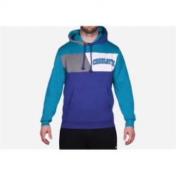 Bluza sportowa męska Mitchell & Ness Charlotte Hornets. Fioletowe bluzy sportowe męskie Mitchell & Ness, bez wzorów, sportowe, bez kołnierzyka, bez ramiączek. Za 525.00 zł.