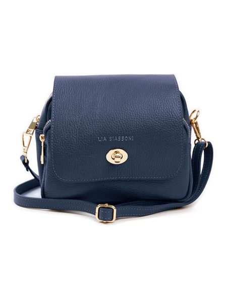 Lia Biassoni Skórzana torebka w kolorze granatowym - 23 x 20 x 9 cm rozmiar: onesize. Niebieskie torebki klasyczne damskie Lia Biassoni, bez wzorów, z materiału, bez dodatków. Za 260.99 zł.