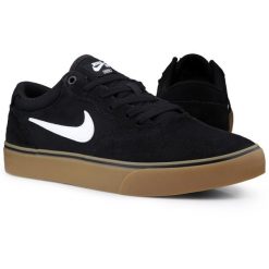 Buty męskie trampki sportowe Nike SB CHRON 2. Brązowe trampki i tenisówki męskie Nike, bez wzorów, bez zapięcia. W wyprzedaży za 289.00 zł.