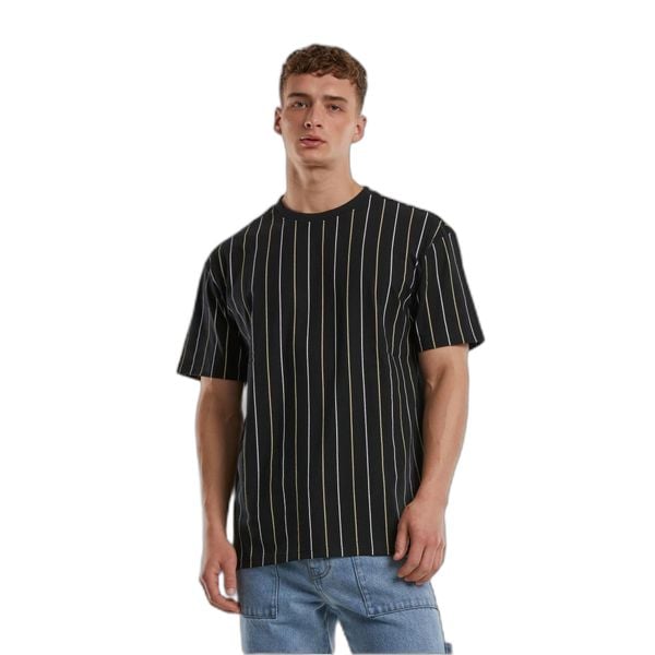 Koszulka damska Urban Classics Printed Pinstripe. Białe bluzki sportowe damskie Urban Classics, bez kołnierzyka, bez ramiączek. Za 149.50 zł.