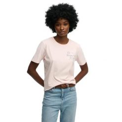 T-shirt damski Superdry Luxe Casual. Czerwone t-shirty damskie Superdry., l, bez wzorów, prążkowane, bez kołnierzyka. Za 193.10 zł.