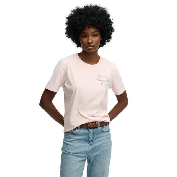 T-shirt damski Superdry Luxe Casual. Czerwone t-shirty damskie Superdry., l, bez wzorów, prążkowane, bez kołnierzyka. Za 162.40 zł.