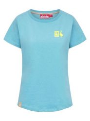 Derbe Koszulka w kolorze błękitnym rozmiar: XL. Niebieskie bluzki damskie Derbe, xl, bez wzorów, z bawełny, bez kołnierzyka. Za 96.83 zł.