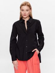 DKNY Koszula P31M0RY3 Czarny Oversize. Czarne koszule damskie DKNY, m, bez wzorów, z bawełny, bez kołnierzyka, bez ramiączek. Za 799.99 zł.