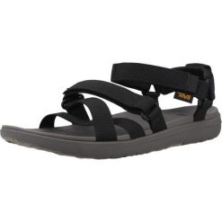 Sandały TEVA W SANBORN MIA Czarny. Czarne sandały damskie Teva, bez wzorów, z tkaniny, bez obcasa. Za 265.99 zł.