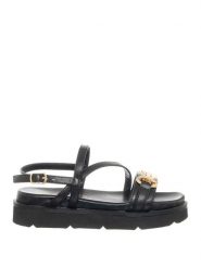 Patrizia Pepe Skórzane sandały w kolorze czarnym rozmiar: 39. Czarne sandały damskie Patrizia Pepe, bez wzorów, bez obcasa. Za 350.95 zł.