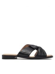 Caprice Klapki 9-27100-42 Czarny. Czarne klapki damskie Caprice, bez wzorów, ze skóry, bez obcasa. Za 183.99 zł.